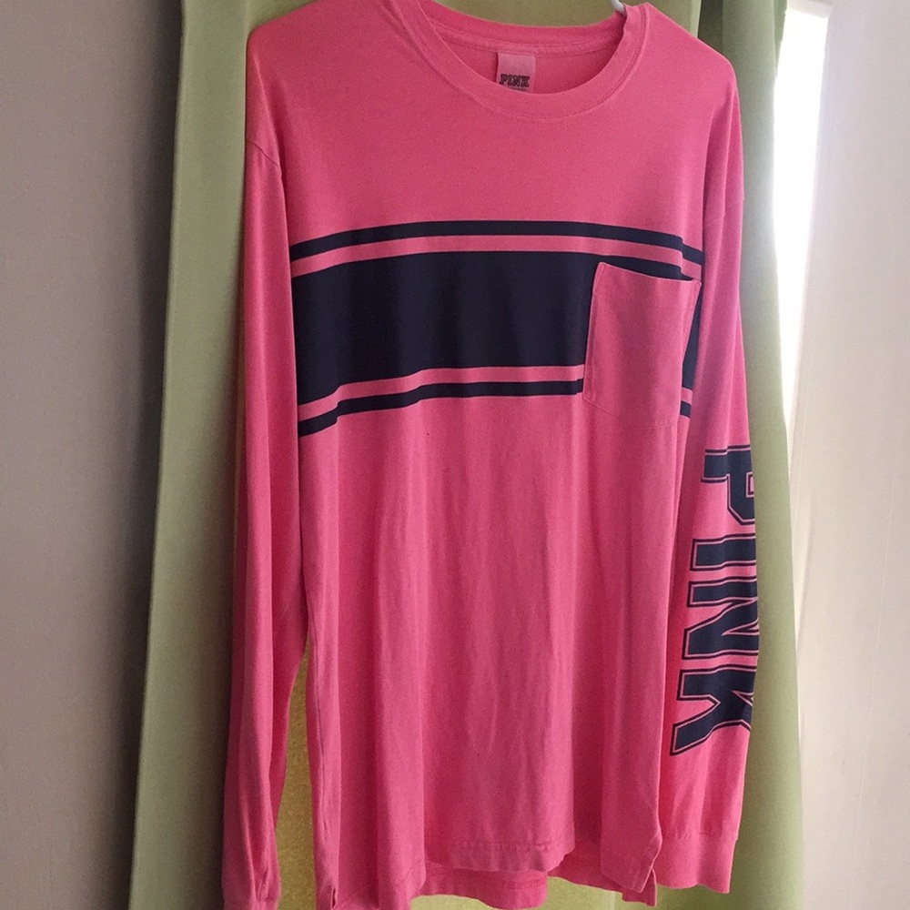 💟Long sleeve pink tee💟